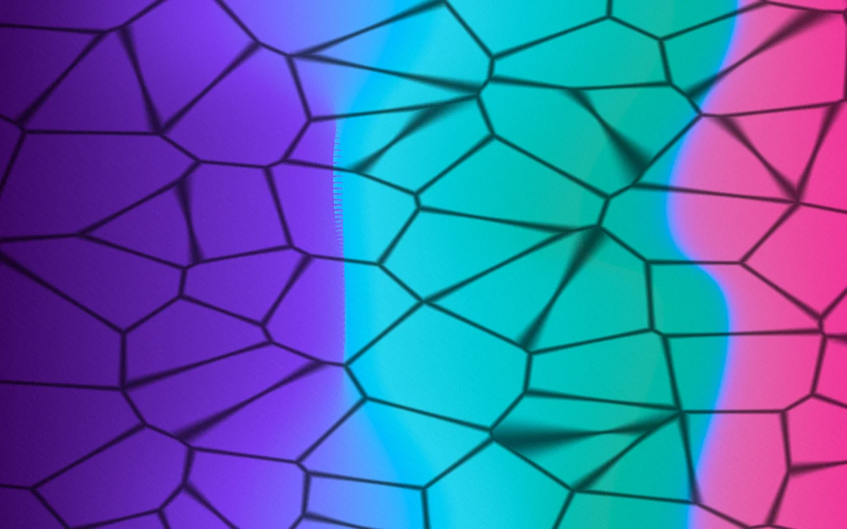 Cell Division: A Worley field cut clean through the surface.