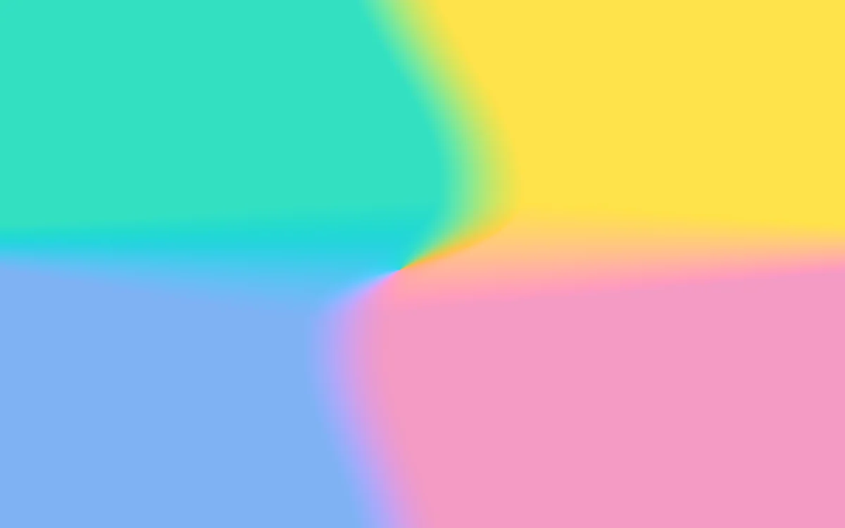 Citrus: Lime and yellow twisting into pink and sky.