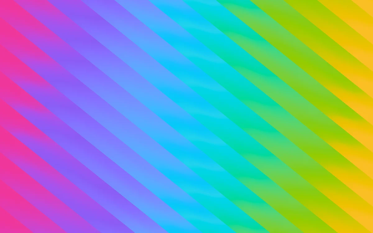 Lenticular: Wide rods across a full swing of hue. Maximum dispersion.